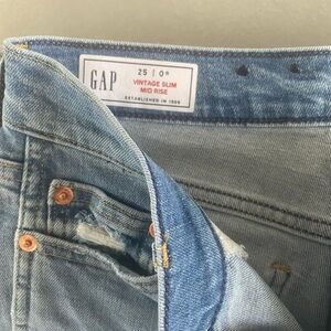 GAP Light Blue Vintage Slim Mid-Rise Jeans